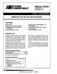 Datasheet HPR115 manufacturer C&D